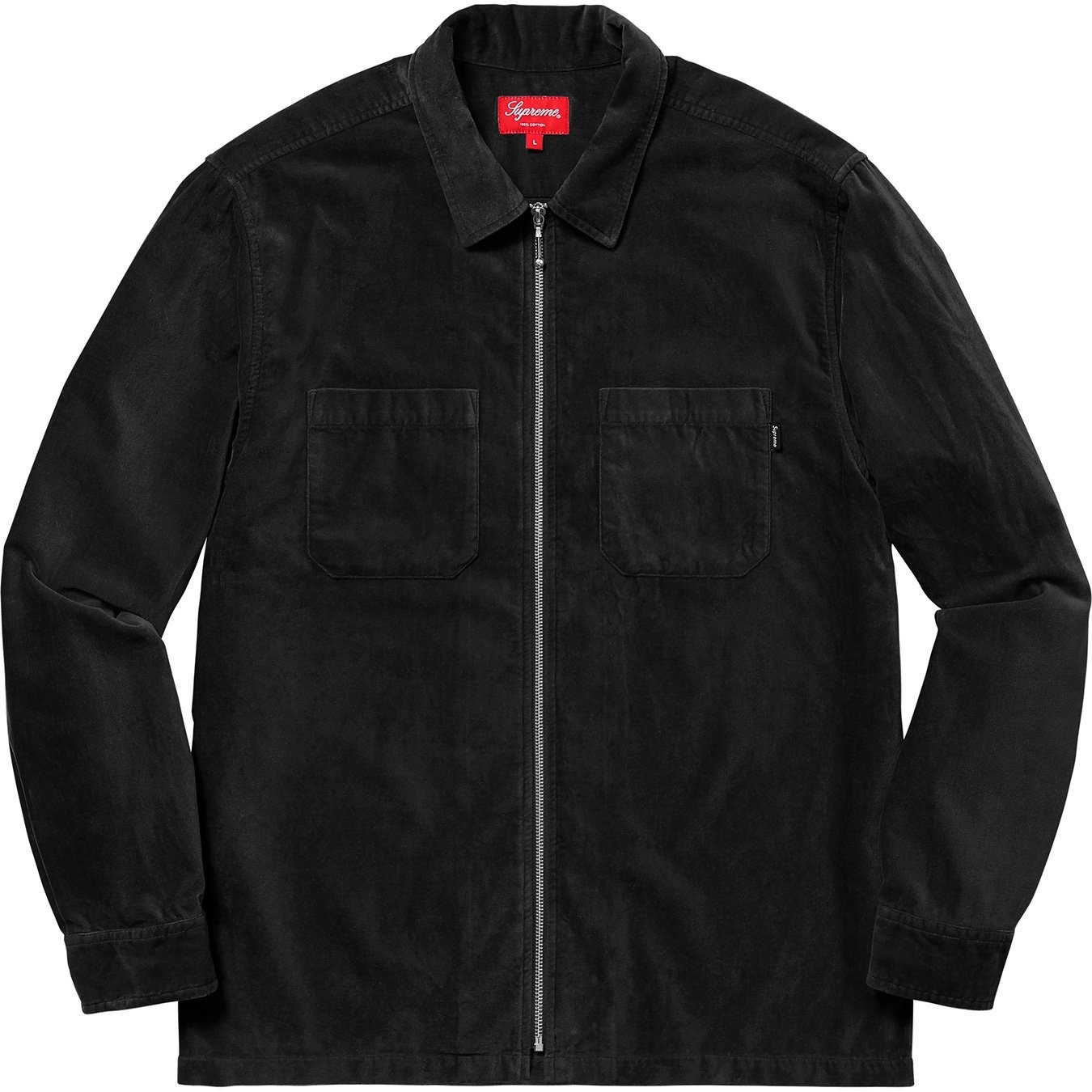 Velvet Zip Up Shirt view 4